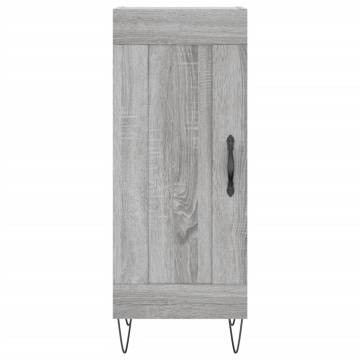 Stylish Highboard Grey Sonoma - 34.5x34x180 cm | HipoMarket