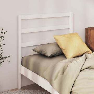 Stylish White Bed Headboard - Solid Pine 95x4x100 cm