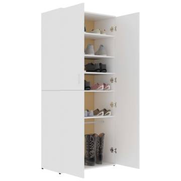 Shoe Cabinet White 80x39x178 cm - Elegant Storage Solution