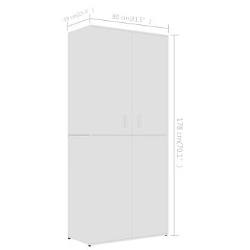 Shoe Cabinet White 80x39x178 cm - Elegant Storage Solution