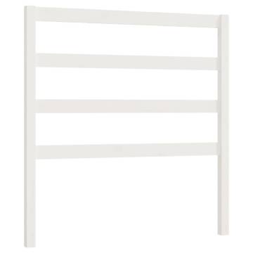 Stylish White Bed Headboard - Solid Pine 95x4x100 cm