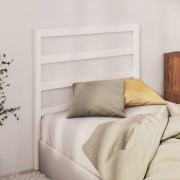 Stylish White Bed Headboard - Solid Pine 95x4x100 cm