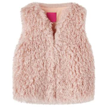 Kids' Vest Faux Fur in Light Pink - Size 116