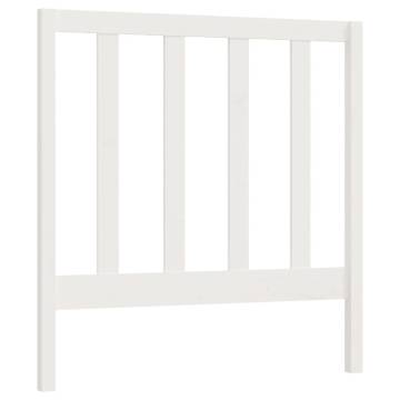 Stylish White Bed Headboard - Solid Pine Wood | Hipomarket