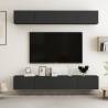 Modern Black TV Cabinets Set - 4 pcs, Engineered Wood 100x30x30 cm