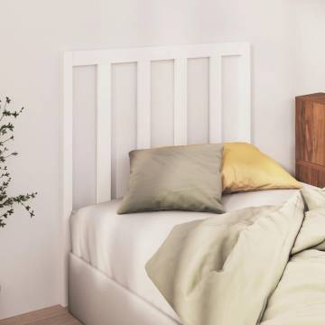 Stylish White Bed Headboard - Solid Pine Wood | Hipomarket