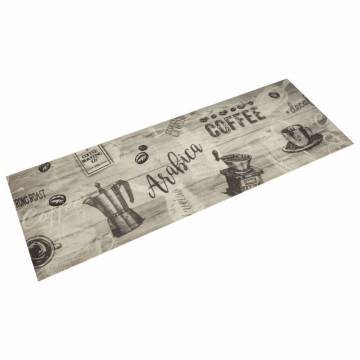 Kitchen Rug Washable Coffee Grey 60x180 cm Velvet - Hipomarket