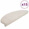 Carpet Stair Treads 15 pcs White | Non-slip & Washable Mats