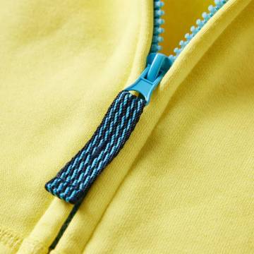 Kids' Hooded Sweatshirt with Zip - Light Yellow 128 | Hipomarket