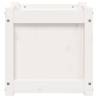 Garden Planter White 40x40x40 cm | Solid Pine Wood | HipoMarket