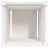 Garden Planter White 40x40x40 cm | Solid Pine Wood | HipoMarket