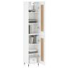 Elegant Highboard High Gloss White - 34.5x34x180 cm