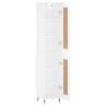 Elegant Highboard High Gloss White - 34.5x34x180 cm