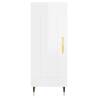 Elegant Highboard High Gloss White - 34.5x34x180 cm