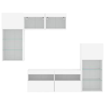 5 Piece TV Wall Units with LED - Stylish & Functional Storage