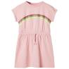 Kids' Dress with Drawstring Light Pink 92 Colour pink Size 92 (1.5-2y) 