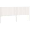 Stylish White Bed Headboard - Solid Pine Wood (205.5x4x100 cm)