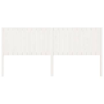 Stylish White Bed Headboard - Solid Pine Wood (205.5x4x100 cm)