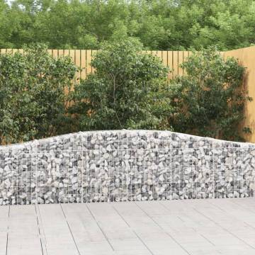 Arched Gabion Basket 400x30x60/80 cm - Galvanised Iron