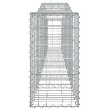 Arched Gabion Basket 400x30x60/80 cm - Galvanised Iron