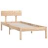 Solid Wood Bed Frame 75x190 cm - Stylish Small Single Bed