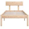 Solid Wood Bed Frame 75x190 cm - Stylish Small Single Bed