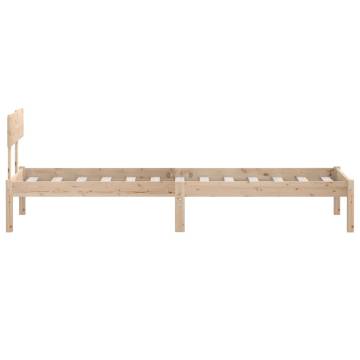 Solid Wood Bed Frame 75x190 cm - Stylish Small Single Bed