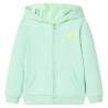 Kids' Hooded Sweatshirt with Zip Bright Green 140 Colour green Size 140 (9-10y) 