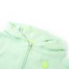 Kids' Hooded Zip Sweatshirt - Bright Green 140 | Hipo Market