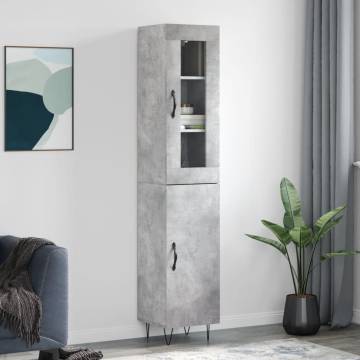 Highboard Concrete Grey - Stylish Storage Solution | HipoMarket