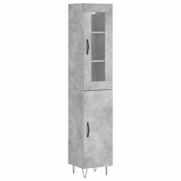 Highboard Concrete Grey - Stylish Storage Solution | HipoMarket