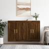 Wall Mounted Cabinets 2 pcs Brown Oak Engineered Wood Colour brown oak Quantity in Package 2 Model leaf gold 