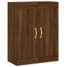 Elegant Wall Mounted Cabinets - 2 pcs Brown Oak - HipoMarket