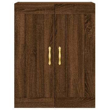 Elegant Wall Mounted Cabinets - 2 pcs Brown Oak - HipoMarket