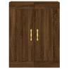 Elegant Wall Mounted Cabinets - 2 pcs Brown Oak - HipoMarket