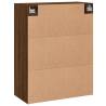 Elegant Wall Mounted Cabinets - 2 pcs Brown Oak - HipoMarket