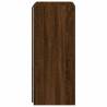 TV Wall Cabinet with LED Lights - Brown Oak 40.5x35x80 cm