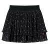 Kids' Skirt Tiered Ruffle Design Black 116 Size 116 (5-6y) 