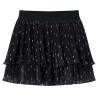 Kids' Tiered Ruffle Skirt in Black | HipoMarket