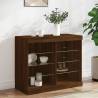 Sideboard with LED Lights Brown Oak 81x37x67 cm Colour brown oak Quantity in Package 1 