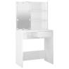 High Gloss White LED Dressing Table - Stylish Storage Solution