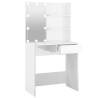 High Gloss White LED Dressing Table - Stylish Storage Solution