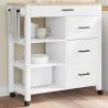 Kitchen Trolley MONZA 84x40x90 cm Solid Wood Pine Colour white 