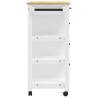 MONZA Kitchen Trolley - Solid Pine Wood - 84x40x90 cm