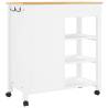 MONZA Kitchen Trolley - Solid Pine Wood - 84x40x90 cm