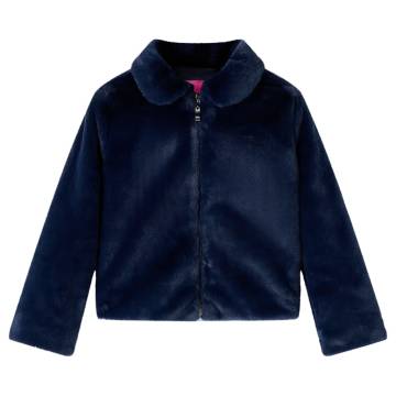 Kids' Faux Fur Coat in Navy - Stylish & Warm | HipoMarket