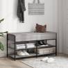 Shoe Bench Grey Sonoma - 100x42.5x50 cm Engineered Wood