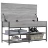 Shoe Bench Grey Sonoma - 100x42.5x50 cm Engineered Wood