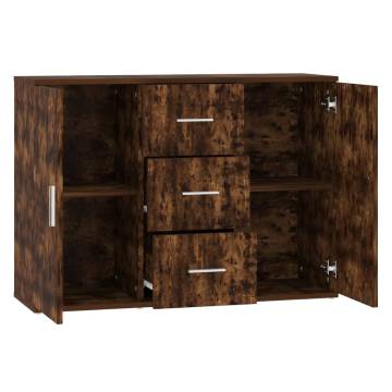 Minimalist Smoked Oak Sideboard - 91x29.5x65 cm