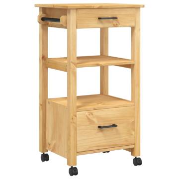 Kitchen Trolley MONZA | Solid Pine Wood | 48x40x90 cm